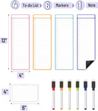 Mr. Pen- 4" x 12" Magnetic Dry Erase to Do List, Neon Style, 4X Dry Erase to Do - Image 2