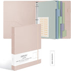 Ospelelf Vintage Hardcover 3 Ring 1 inch Leather Binder, Professional Binders by OspelelfOfficeSupplies