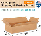 Large Shipping & Moving Boxes 30 x 12 x 6 inches - Image 2