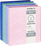 POPRUN 3 Ring Binder 1 Inch, Holds 175 Sheets of 8.5 x 11 Paper, Extra Durable by POPRUN