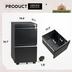 DEVAISE 2 Drawer Metal File Cabinet, Fully Assembled, Under Desk, Fits - Image 3