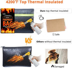 Fireproof Document Bag – 3 Pack Fireproof & Water- proof Document Organizer | - Image 4