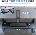 VIVO Adjustable Computer Keyboard and Mouse Platform Tray, 34 x 10 inch - Image 4
