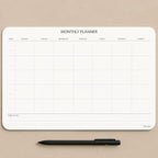 Undated Monthly Planner Notepad, Desk Calendar by CLEVERSIGNS