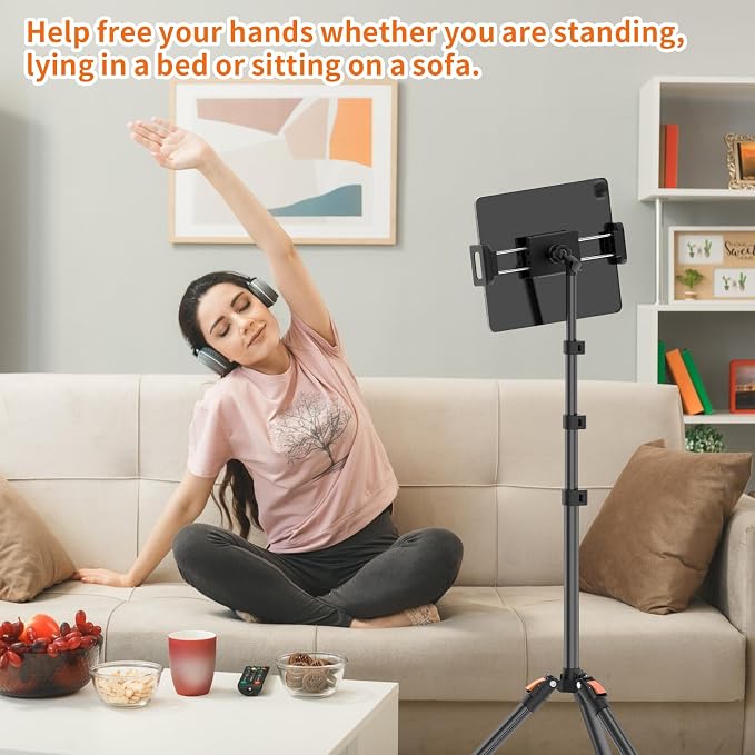 XXZU 72in Tablet Floor Stand Tripod, Tablet Stand Floor - Image 2