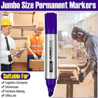 Fuutreo 10 Pack Jumbo Permanent Markers Bulk Large Chisel Tip Permanent Markers - Image 6