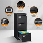 AFAIF 3 Drawer File Cabinet - Image 6