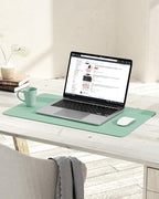 YSAGi Non-Slip Leather Desk Pad, Waterproof Laptop Computer Desk Keyboard Mat - Image 2