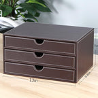 RHCSZ Stackable 3-Drawer Desk Organizer, Executive Office Supplies Desktop - Image 3