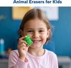 Gomimeor 35 Pcs Animal Erasers for Kids, Pencil Erasers Bulk, Cute Animal - Image 2