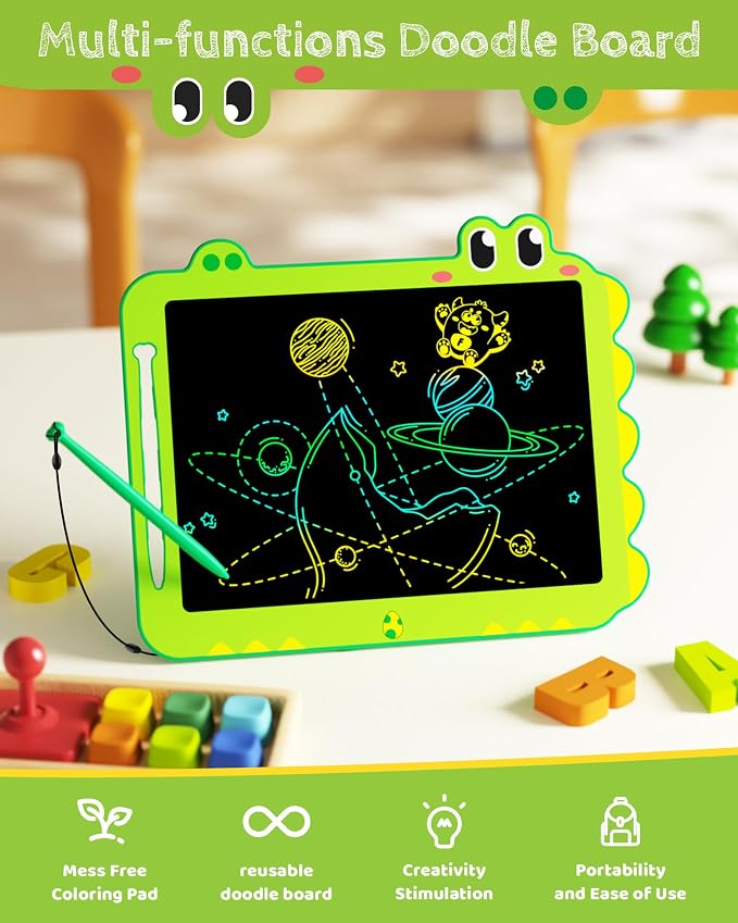 Kikapabi LCD Writing Tablet for Kids, 12 inch Dinosaur Doodle Board Toys Gifts - Image 3