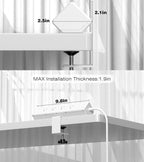 40W Fast Charging Station, Desk Clamp Power Strip, 4 USB-C Ports & 8 AC Outlets - Image 8
