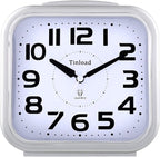 Tinload 5.5" Large Analog Alarm Clock Silent Non Ticking, Gentle Wake, Beep by Tinload
