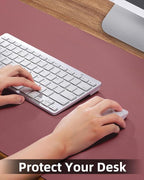 Leather Desk Pad Protector, Large Desk Mat, Mouse Pad, Non-Slip PU Leather Desk - Image 3