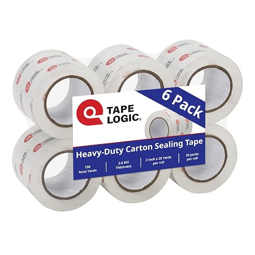 Tape Logic Heavy Duty 2in x 25yd Clear Packaging Tape Dispenser Refills by TapeLogic