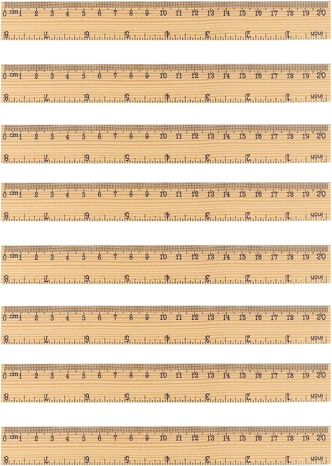 144 Packs Wooden Rulers, 8 Inch Double Sided Wood School Ruler - Image 2