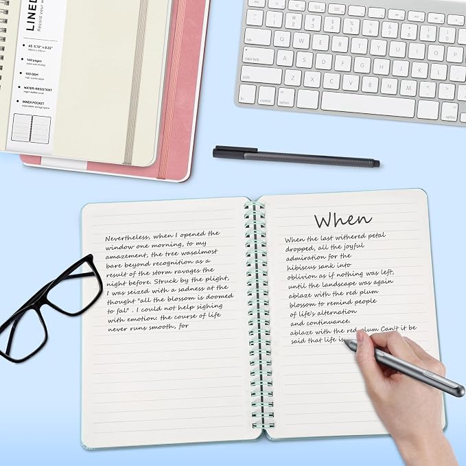 Light Green Lined Spiral Journal Notebook - Image 3
