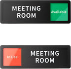 Meeting Room Office Door Sign Do Not Disturb, Versatile In-Use/Available Slider by Abudada