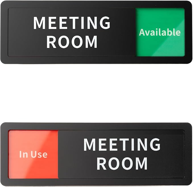 Meeting Room Office Door Sign Do Not Disturb, Versatile In-Use/Available Slider by Abudada