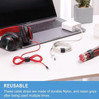 100 PCS 8 Inches Reusable Cable Ties | Adjustable Cord Wraps, Cable Straps | - Image 4