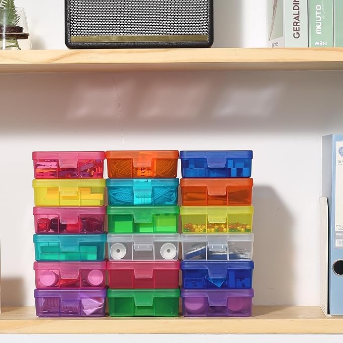 novelinks Stackable Plastic Clear Storage Box Containers - Image 5