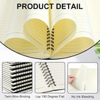 Yahenda 36 Pcs Spiral Notebook Bulk A5 Journal Lined 8.3'' x 5.5'' Writing - Image 3