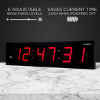 Ivation Huge Oversized 72" Large Digital LED Clock | Big Digital Clock - Image 4