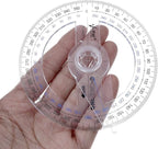 360° Protractor Pack of 2 Protactors Plastic Protractor Math Protractors Clear - Image 4