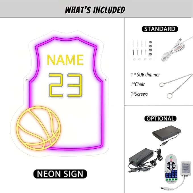 Custom Basketball Jersey Neon Signs - Image 6