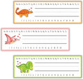 30 Name Tags Labels -Dinosaur Love Theme Self Adhesive Name Plates, Desk Label by YKYENR