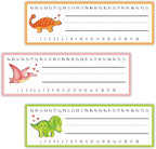 30 Name Tags Labels -Dinosaur Love Theme Self Adhesive Name Plates, Desk Label by YKYENR