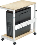 EUREKA ERGONOMIC PC Stand Computer Cart, Height Adjustable Tower Stand 2-Tier by EUREKAERGONOMIC