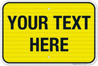 Personalized Custom Yellow Background Customize by SigoSigns
