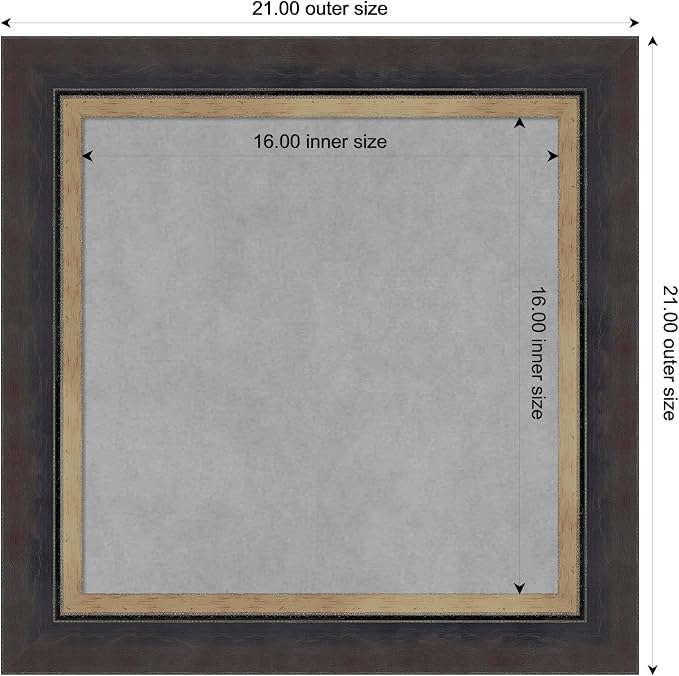 Amanti Art Black Framed Magnetic Board 21x21 Small Vision Board - Image 3