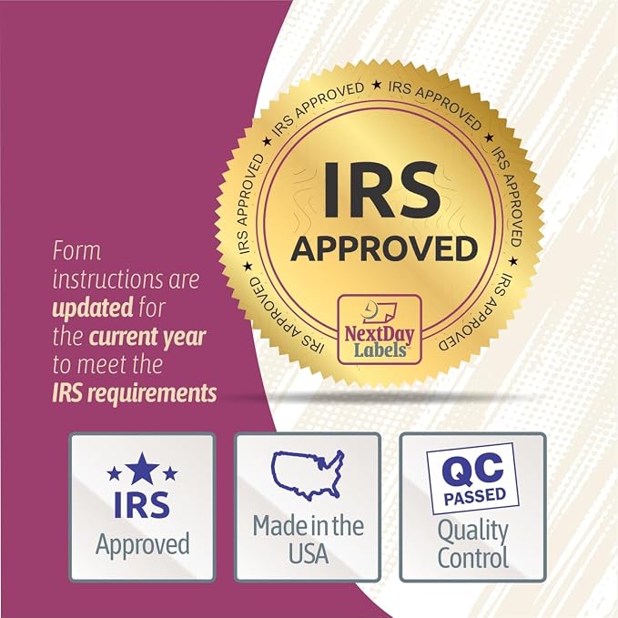 NextDayLabels - W-2 Tax Forms Double Window Security Envelopes - Image 4