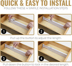 RAPTUROUS Adjustable Deep Drawer Divider – 5" Tall, Expandable 13-22", Non-Slip - Image 4