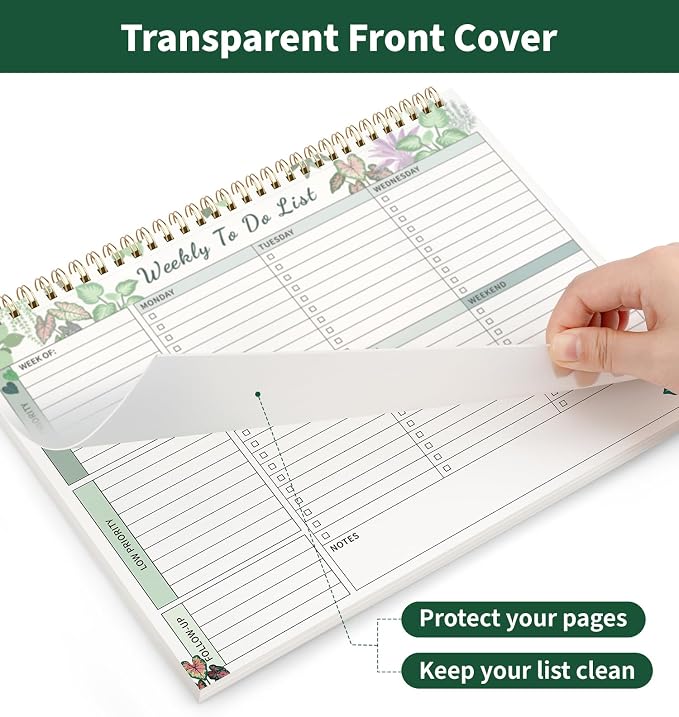 104 Pgs Weekly To Do List Notepad, 52 Duplex-Printed Undated Sheets 100 - Image 7