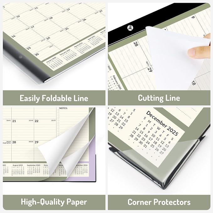Forvencer 22" x 17" Large Desk Calendar 2026, 20 Months Calendar Runs from - Image 5