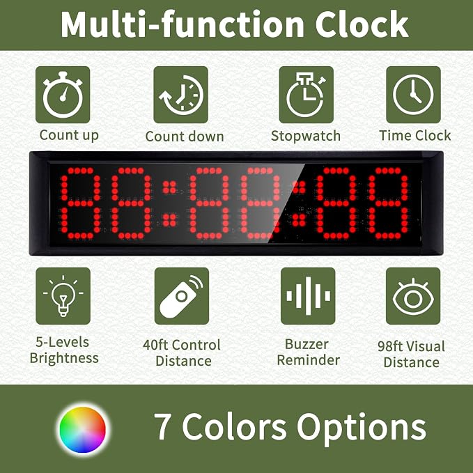 Large LED Display Digital Race Timer Clock - Image 2