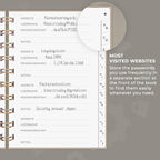 Clever Fox Password Book Spiral – Mini Internet Address & Password Organizer - Image 4