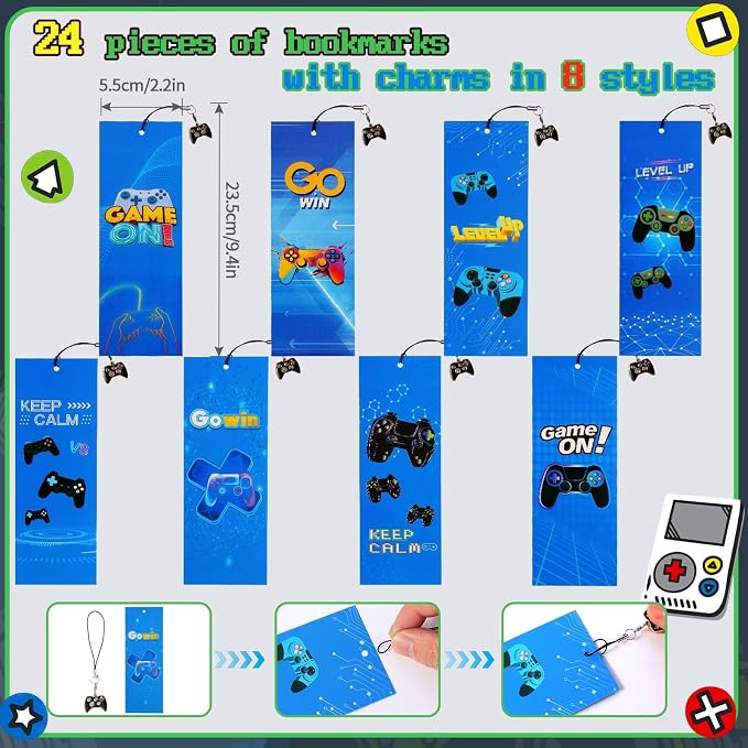 Kolewo4ever 148 Pieces Video Game Theme Stationery Set:100 Pcs Video Game - Image 4