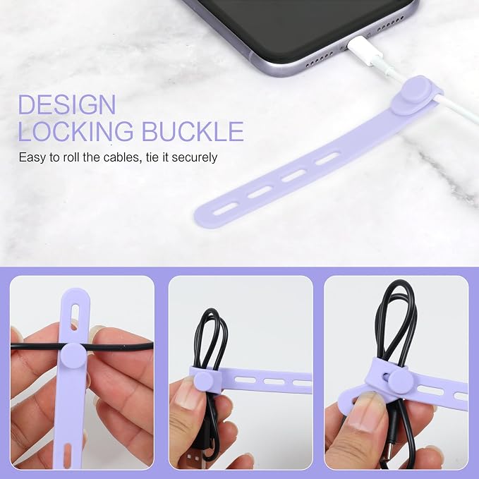Donruby 24Pcs Silicone Cable Ties - Image 5