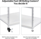 Fannova White Printer Stand, 23.6 x18.9 x 30 Inches Big Size Printer Table - Image 9