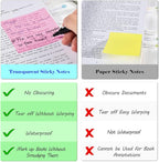 BAYTORY 700 Sheets Transparent Sticky Notes, Self-Adhesive Translucent Writable - Image 6