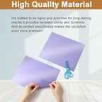 Silunkia 100 Sheets Purple Shimmer Cardstock 8.5 x 11 Cutting Paper, 75lb - Image 4