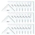 Virginia's Store 5 inch/13cm 90 Set-Squares Pack of 24, Crystal Clear by Virginia%27s+Store