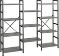 SUPERJARE Triple 4 Tier Bookshelf, Bookcase by SUPERJARE