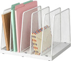 LEKETREE Small Desk File Organizer, 5-Section Upright File Sorter, Vertical by RefinedOfficeEasyManagemen