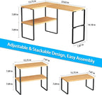 Golener Countertop Organizer Corner Shelf, 2-Tier Adjustable Stackable Corner - Image 9