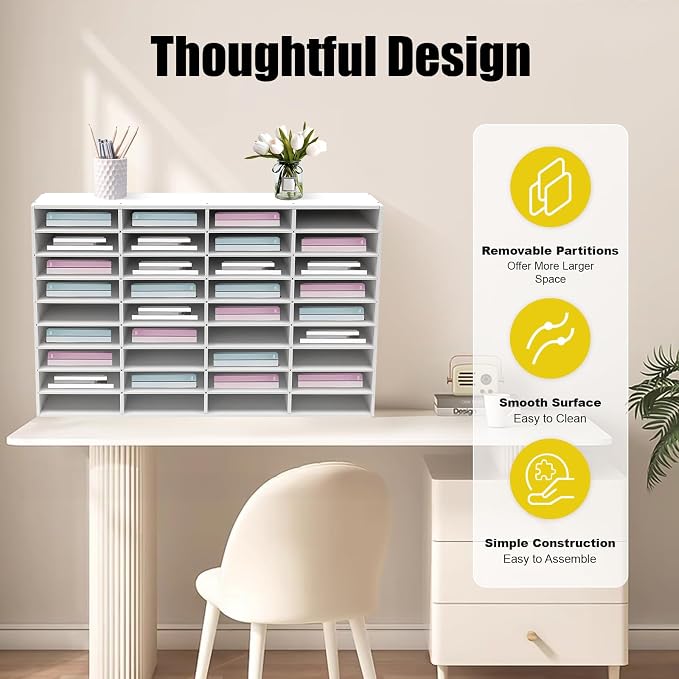 36 Slots Mail Sorters for Office, PVC Literature Organizer - Image 4